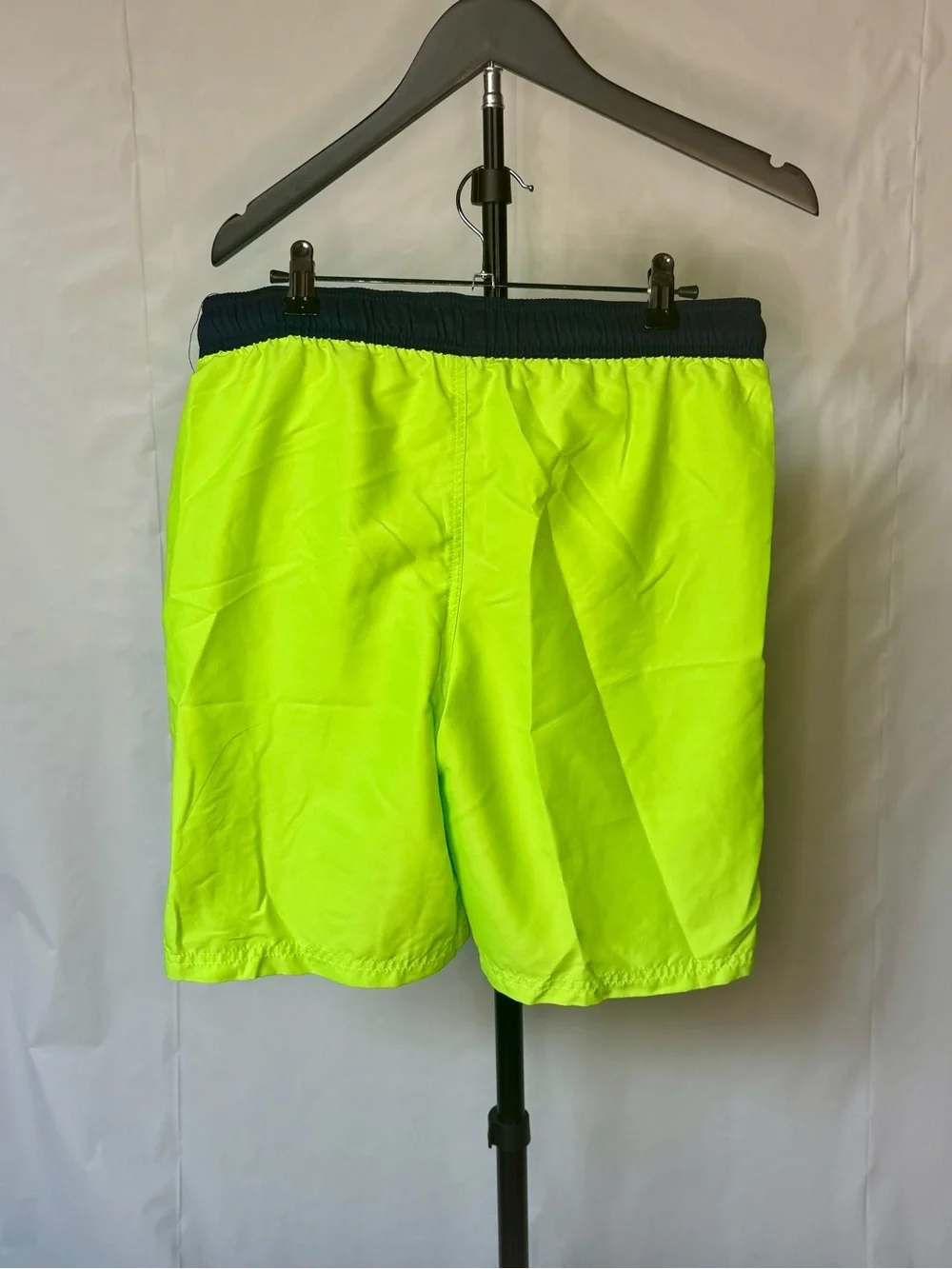 Cat & Jack Neon Lime Swim Trunks with Navy Waistband
